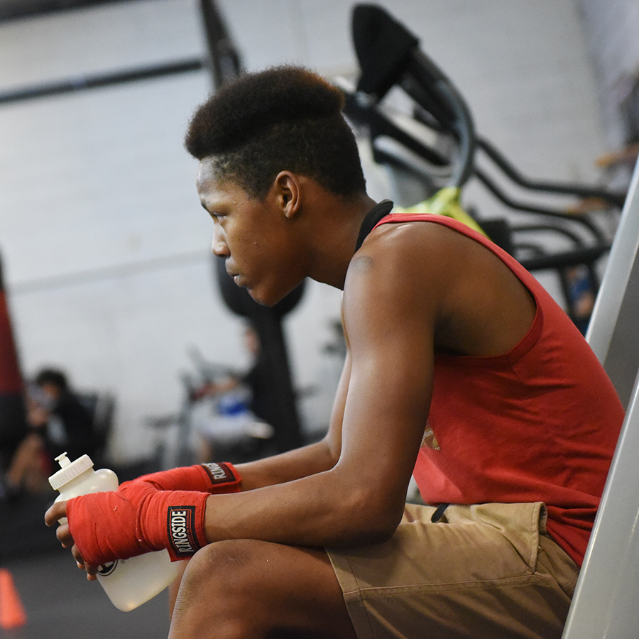 Youth boxer mentally preparing for the road to come